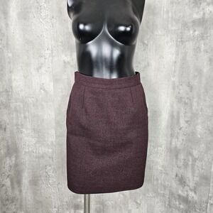 Vintage Y2K Windsor Jrs 3 Purple Woven Polyester Alin Micro Mini‎ Skirt